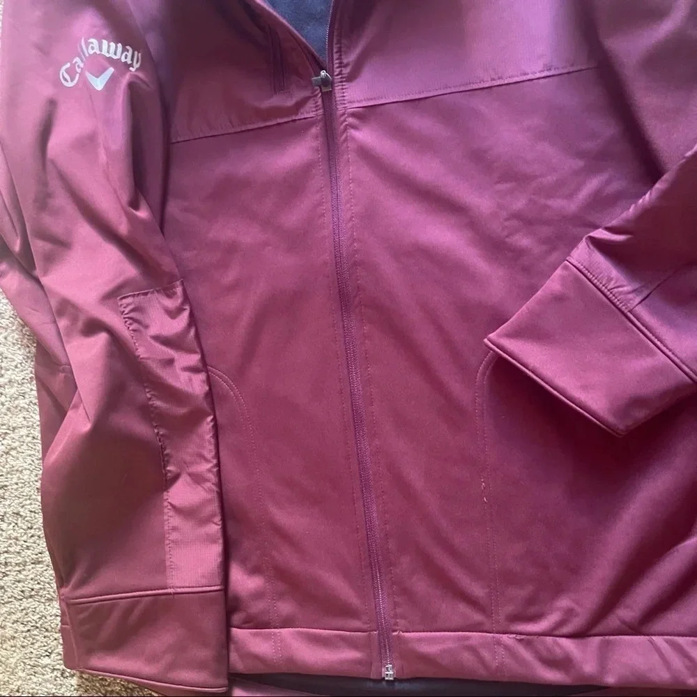 Callaway Weather Series Mens Full Zip Jacket for‎ Men in Burgundy